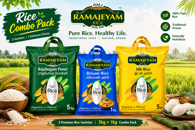 Family Festival combo ( Rajabogam ponni rice 5kg + Idly rice 5kg + Briyani rice 1kg )